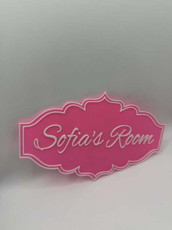 3D Dual-Colour Door Sign, “Sofia’s Room”, Elegant Personalised Name Plaque - Image 14