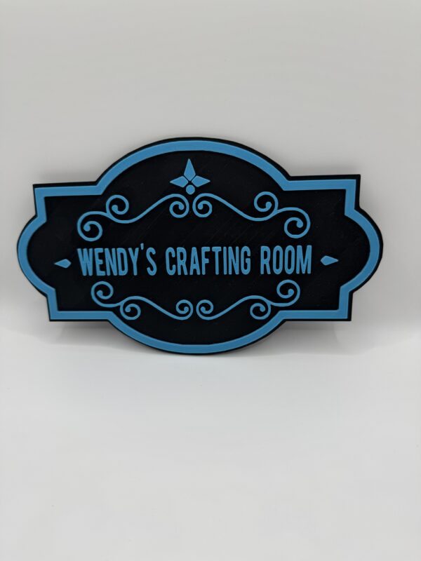 3D Custom Craft Room Door Sign, Dual-Colour Personalised Plaque - Image 2