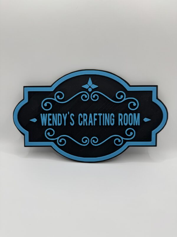 3D Custom Craft Room Door Sign, Dual-Colour Personalised Plaque - Image 3