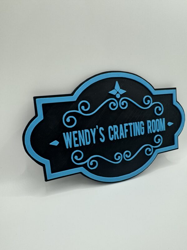 3D Custom Craft Room Door Sign, Dual-Colour Personalised Plaque - Image 4