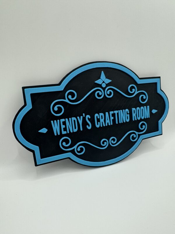 3D Custom Craft Room Door Sign, Dual-Colour Personalised Plaque - Image 9