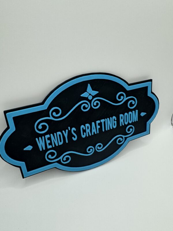 3D Custom Craft Room Door Sign, Dual-Colour Personalised Plaque - Image 7
