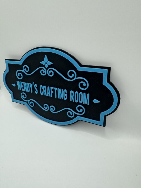 3D Custom Craft Room Door Sign, Dual-Colour Personalised Plaque - Image 5
