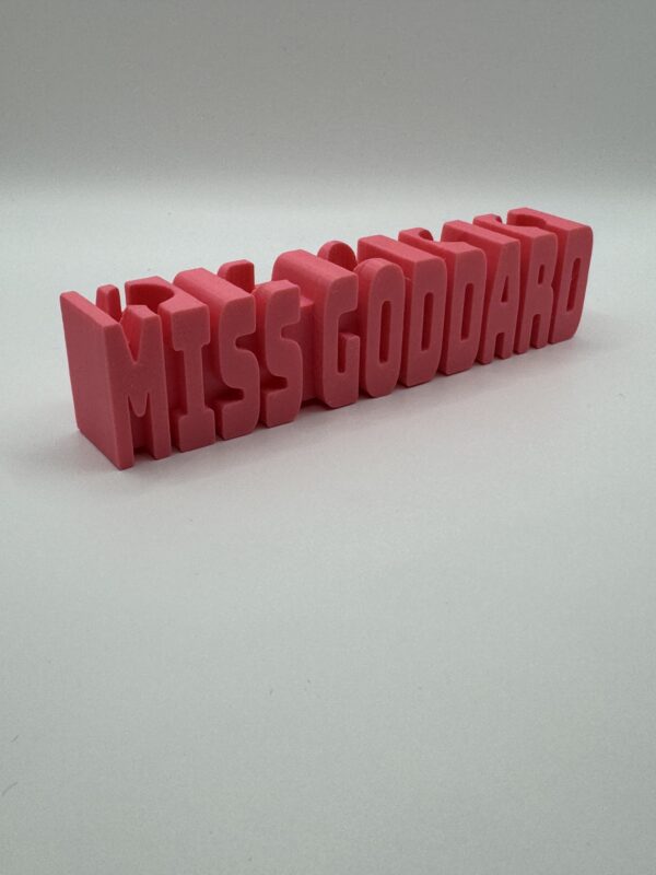 ? Personalised 3D Teacher Desk Name Sign – Custom Classroom Decor - Image 3
