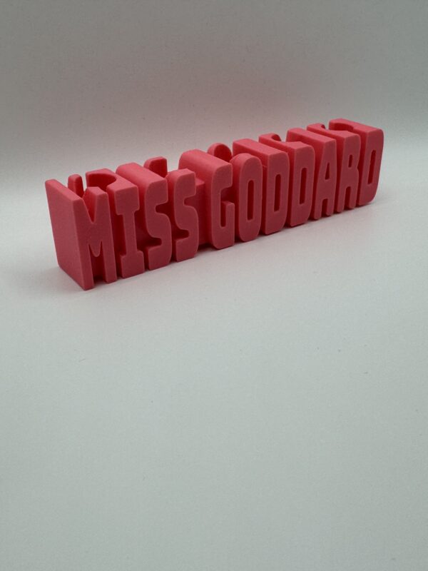 ? Personalised 3D Teacher Desk Name Sign – Custom Classroom Decor - Image 6