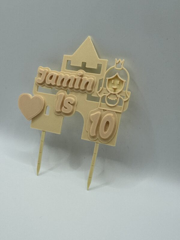 ? Personalised 3D Birthday Cake Topper – Castle & Princess Design - Image 6