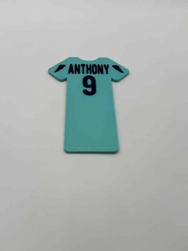 Personalised 3D Sports Jersey Bookmark – Custom Name & Number Gift - Image 2