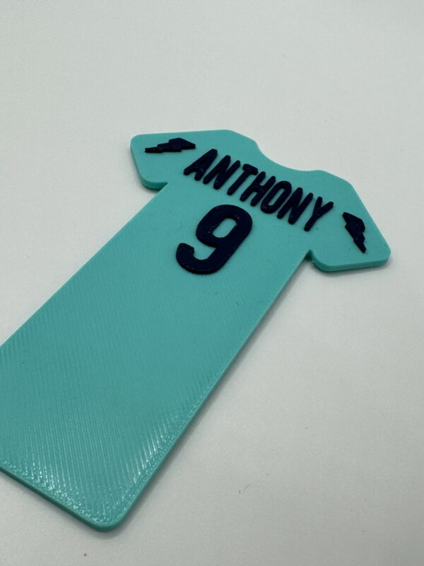 Personalised 3D Sports Jersey Bookmark – Custom Name & Number Gift - Image 4