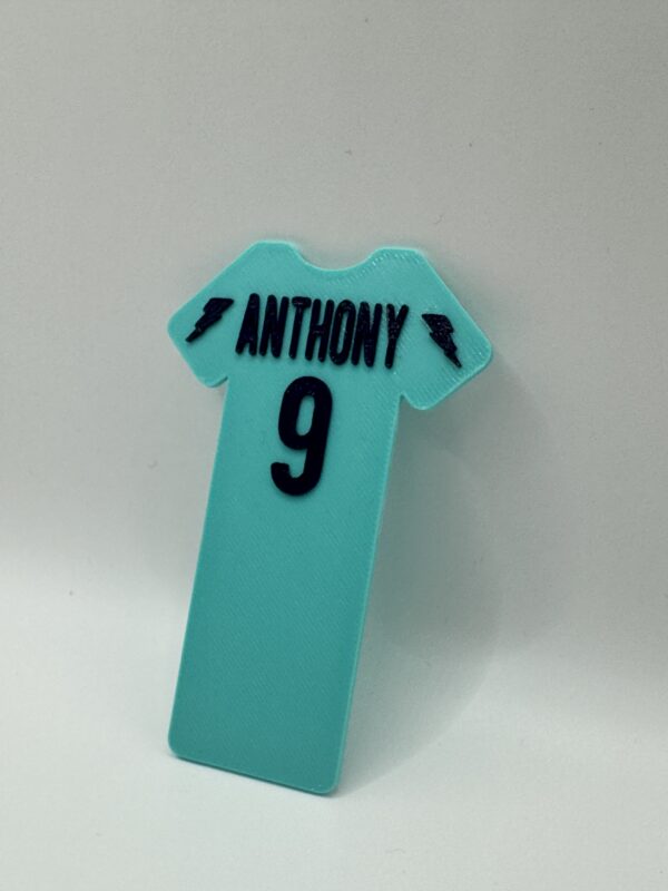 Personalised 3D Sports Jersey Bookmark – Custom Name & Number Gift - Image 7