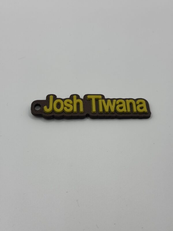 Personalised Dual Colour Rubber Keyring - Image 5