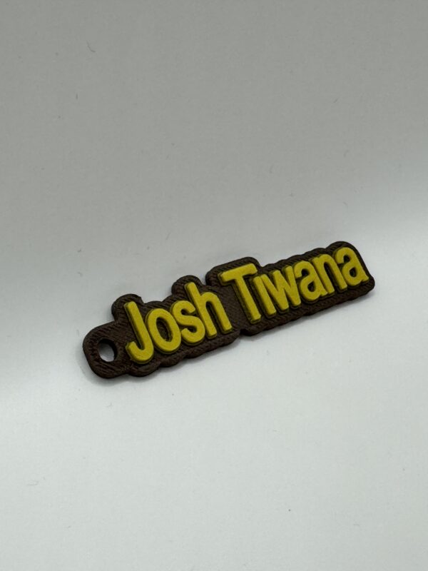 Personalised Dual Colour Rubber Keyring - Image 4