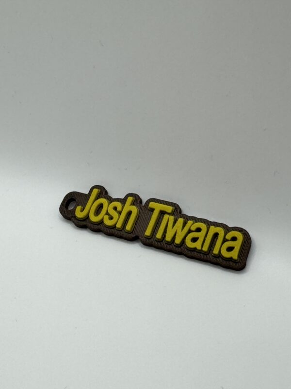 Personalised Dual Colour Rubber Keyring - Image 8