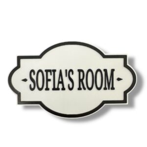 Dual-Colour 3D Name Door Sign, Custom Personalised Bedroom Décor