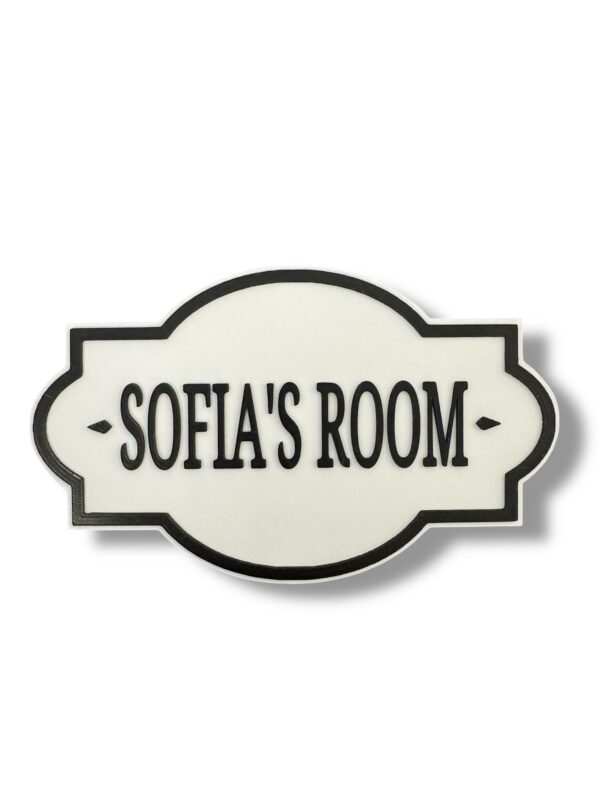 Dual-Colour 3D Name Door Sign, Custom Personalised Bedroom Décor