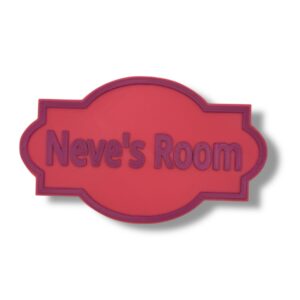 Personalised 3D Dual-Colour Name Sign for Kids, Custom Door Plaque or Wall Décor