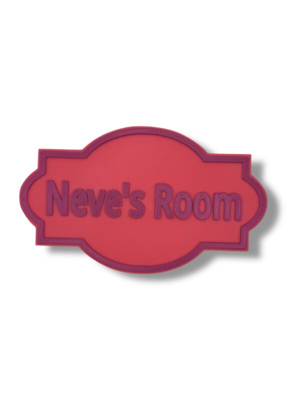 Personalised 3D Dual-Colour Name Sign for Kids, Custom Door Plaque or Wall Décor