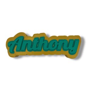 dual-colour personalised name plaque