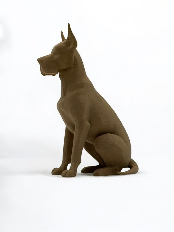 Great Dane 3D Figurine – Minimalist Solid Colour Dog Model