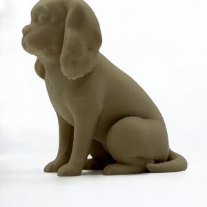 King Charles Spaniel 3D Figurine – Elegant Solid Colour Dog Sculpture