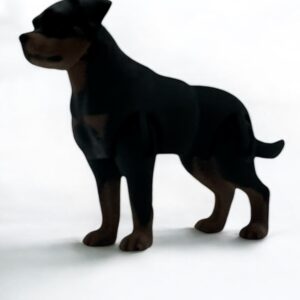 Rottweiler 3D Articulated Figurine – Powerful Solid Colour Dog Sculpture