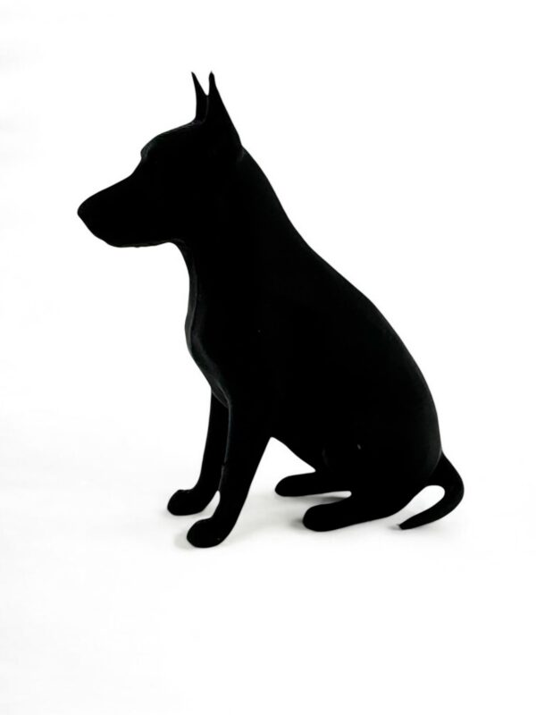Doberman 3D Figurine – Sleek, Single-Colour Dog Sculpture