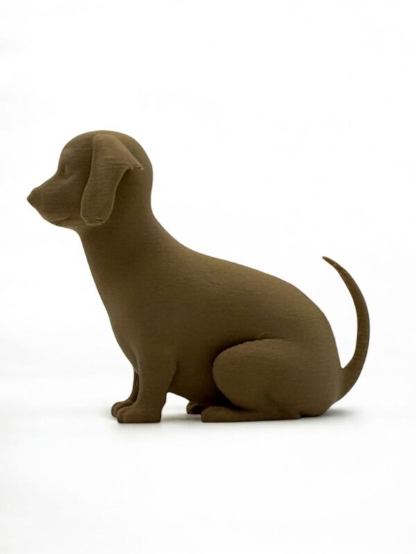 Dachshund 3D Figurine – Adorable Solid Colour Wiener Dog Sculpture