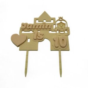 fairy tale cake topper with name