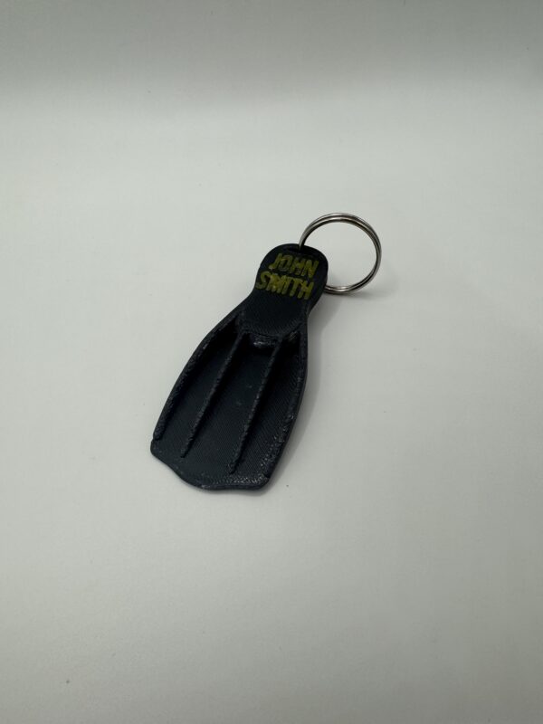? Personalised 3D Rubber Diving Fin Keyring – Custom 3D Gift for Scuba Divers & Ocean Lovers - Image 13