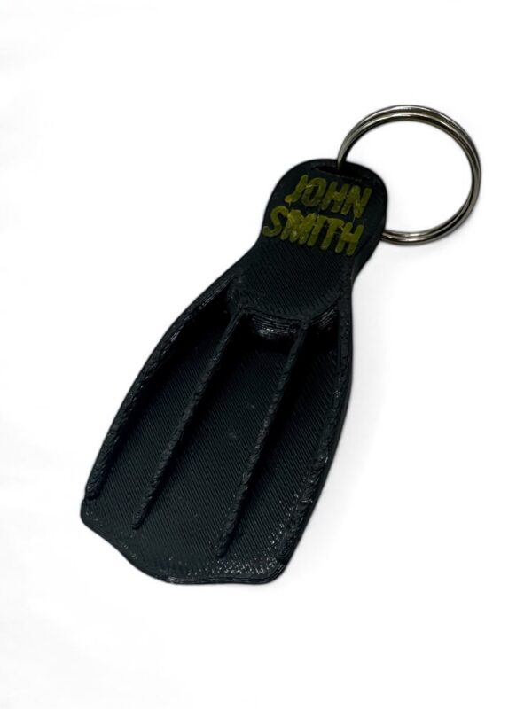 ? Personalised 3D Rubber Diving Fin Keyring – Custom 3D Gift for Scuba Divers & Ocean Lovers